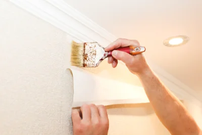 Pose de papier peint à Teissières-de-Cornet — revêtements muraux et toiles de verre